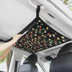 Generic Christmas Bulb Car Ceiling Cargo Net Pocket, 31.69"x24.02"Mesh Nine SUV Roof Organizer Long Trip Storage Bag Interior Accessories Christmas Decor Gifts