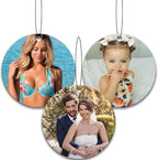 Custom Air Fresheners with Picture,Personalized Photo Air Freshener for Car,Customized Double Sided Dangle it Air Fresheners for Bedroom Bathroom Wardrobe Hanging Ornaments (1p-Round)