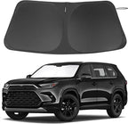 Windshield Sun Shade Custom Fit for 2024 2025 2026 Toyota Grand Highlander Accessories Foldable Sunshade Sun Blocker Protect Car from Sun Rays & Heat Damage Keep Car Cooler