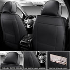 Car Seat Covers Full Set, Brown Car Seat Cover Lumbar Support, Car Seat Protector Waterproof, Nappa Leather Car Seat Cushion, Front Seats and Back Fit for Most Cars