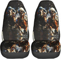 Delerain Car Seat Covers Set 2Pcs, Horse Racing Universal Front Car Seats Vehicle Enterior Protector Suitable Fits Most Car Auto SUV Sedan Truck