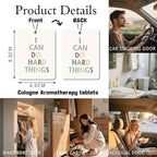 Inspirational Quote Car Air Freshener 4Pcs, Motivational Phrases Hanging Scents for Cars Closet Drawer Books，Uplifting Car Accessories Mirror Decor for women