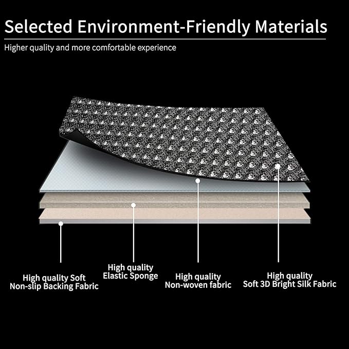 Auto Newer Breathable Universal Four Seasons Car Seat Covers, Luxury Car Seat Cushion,Protectors for Front Seat Bottoms,Compatible with 95% Vehicles(Black,1PCS)