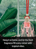 Ikeda Car Air Freshener: Hanging Car Smell Air Freshener | 10ml Hanging Car Perfume | Long Lasting Fragrance | Strong Scents Diffuser for Auto Home (Cherry|Circular)