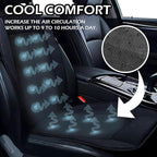 ZONETECH Cooling Car Seat Cover, Black Automotive Adjustable Temperature Comfortable Cooling Car Seat Cover (2 Pack)
