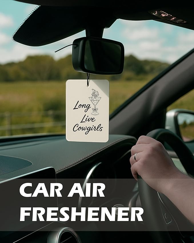 Western Cowgirl Cocktail Cologne Car Air Freshener 4 Pcs, Trendy Cowgirl Boots Cocktail Hanging Air Freshener for Cars Bathroom Dorm Books Decor, Western Accessories Gifts for Women Girls