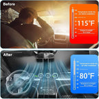 Kairiyard Car Windshield Sun Shade, 240T Thickened Block Heat and Sun Keep Cars Interior, Foldable Automotive Sunshade for Car SUV Truck Front Windshield (57.09x 31.5 inch)