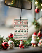 Red and Green Boho Christmas Berry Car Air Freshener 4 Pcs, Retro Red Christmas Bow Snowflake Hanging Air Freshener for Cars Closet Drawer Books, Xmas Car Accessories Mirror Decor for Women