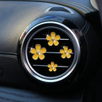 4 Pieces Daisy Flower Air Vent Clip Car Air Freshener Charm Colorful Car Interior Accessories for Girls Women（Yellow）