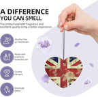 6 Pcs Car Air Fresheners Hanging Scented Cards for Car Fresheners Vintage Union Jack British Flag Car Aromatherapy Tablets Funny Hanging Air Freshener for Car Rearview Mirror Pendant