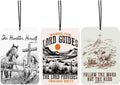 Vintage Christian Car Air Freshener Hanging 3Pcs Cross Decor Christian Car Accessories Interior, ISAIAH 58:11 Horses Cows Western Decoration Jesus Cars Decor Religious Gifts for Women Men(Lavender)