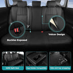 for Toyota RAV4 Seat Covers 2013 2014 2015 2016 2017 2018 RAV 4 XLE SE Limited Platinum Adventure (not for LE&Hybrid) - Custom Leather Car Seat Covers Full Set - Black
