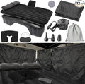 Tallew 12 Pcs Car Air Mattress Back Seat Inflatable Bed, 52 x 31.8 in Thickened PVC Flocking Leak Resistant Air Bed for SUV Truck Car Camping with Window Shade Curtain Portable Travel Sleeping Set