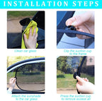 Car Rear Window Sunshade with Suction Cup, Sun UV Rays Protection for Car Back Window, Sunlight Shield Blocker Mesh Cover for Rear Facing Seats, car Accessories for Baby, Pets, Children （39"x19"/Rear）