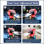 Robot Intelligent Aromatherapy Machine, Smart Cute Robot Car Air Freshener - Fine Spray/Fillable/Four-Gear Adjustment/Vibration Sensing/On-Off/Large Capacity Long-Lasting Fragrance/Red-V2(Hilton)