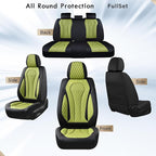 Coverado Seat Covers, Car Seat Covers Full Set, Green Car Seat Cover, Car Seat Cushion Waterproof, Luxury Auto Seat Covers, Seat Cover Car Seat Protector Fit for Most Cars