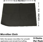 Sponge Applicator Kit 3 Pack with Microfiber Cloths | Perfect for Ceramic Coating, Nano Coating, Glass Coating, Tire Shine Detailing (4" Sponge Kit)