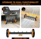 Undercarriage Pressure Washer Attachment, Siebwin 16" Dual-Function Water Broom for Pressure Washer Undercarriage Cleaner with 3 Pieces Extension Wand, 4000 PSI, Orange
