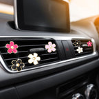 Frienda 8 Pcs Daisy Flower Air Vent Clip Black Pink White Car Accessories Air Conditioning Outlet Clip Freshener Dashboard Accessories Charm Car Inter Decor