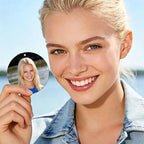 Custom Air Fresheners with Picture - Personalized Double Sided Photo Air Freshener, Customized Air Freshener for Car Wardrobe Bathroom Hanging Ornaments (A4-Round)
