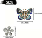 4 Pcs Blue Bling Butterfly Air Vent Clips, Crystal Daisy Car Air Fresheners Vent Clips Car Diffuser Vent Clip Rhinestone Diamond Flower Decoration Car Decor Bling Accessories for Women