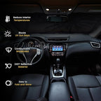 Windshield Sun Shade, Car Sun Shade Windshield, Reflector Sunshade Offers Ultimate Protection for Car Interior, Reflective Polyester Blocks Heat for Cars,Trucks,SUVs (57 x 31.5 in)