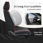 Coverado Car Seat Covers Full Set, Seat Covers for Cars, Front Seat Covers and Back Seat Cover Waterproof Leather Automotive Seat Cover, Universal Car Interior Protectors Cushion for Most Cars
