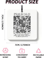 Black Christian Car Air Freshener 4 Pcs, Girly Black Bow Floral Religious Hanging Air Freshener for Cars Closet Drawer Books, Cute Preppy Christian Car Accessories Mirror Decor for Women