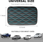 Car Center Console Cushion Pad, 12.48×7.40 Inches Waterproof Car Armrest Seat Box Cover, Comfortable PU Leather Vehicle Armrest Cover Protector, Car Decor Interior Accessories (Black＋Blue)