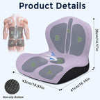 Seat Cushion for Office Chair and Car, L-Shaped Ergonomic Car Seat Cushions, Memory Foam Chair Cushion, Lumbar Support Pillow for Wheelchair, Car, Home, Office, Purple