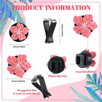 Timtin 12Pcs Cute Car Air Freshener Vent Clips Flower Air Vent Clips for Fresheners Pink Hawaiian Hibiscus and Cherry Blossom Car Accessories Aesthetic Interior Decor for Women Peach Blossom