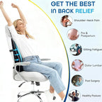 Niceeday Lumbar Support Pillow for Office Chair Car Back Support Pillow, Memory Foam Gaming Chair Desk Chair Back Cushion for Lower Back Pain Relief, Ergonomic Back Rest,Office Home Essentials