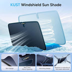 KUST Windshield Sun Shade for 2020-2025 2026 Ford Escape Accessories Custom Fit Window Shade Sun Visor Protector Foldable Blocks UV Rays Keep Car Cooler