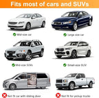 Car Front Side Window Shades,2 Pack Super Stretchy Mesh Car Window Screens Sun Shades Mosquito Nets Curtains Covers for 95% Cars SUVs Camping