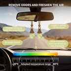 Car Air Freshener Diffuser 2 Pack Hanging Air Freshener Diffuser - Jasmine Cedar Breeze Scent Car Fresheners 120 days Long Lasting Vent Clip 0.27 oz Each Air Fresheners Gifts for Women Birthday