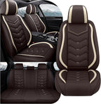 Car Seat Covers Fit for Toyota rav4 2000-2026, Stylish Sport Seat Covers, Waterproof Wear-Resistant Premium Nappa Leather Car Seat Cover.(Full Set/Coffee Color)