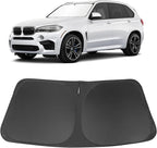 Windshield Sun Shade Custom Fit for 2014 2015 2016 2017 2018 BMW X5 Accessories Foldable Sunshade Sun Blocker Protect Car from Sun Rays & Heat Damage Keep Car Cooler
