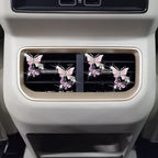 Maitech Car Air Fresheners Vent Clips for Women,4 Pcs Cute Dual Butterfly Diamond Rhinestone Air Freshener Vent Clip Sparkly Bling Car Accessories for Women (Pink)