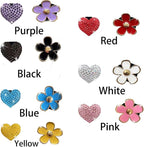 4PCS Car Air Vent Clips with Fragrance Pads, Cute Flower Car Air Fresheners Vents Clips Diamond Vent Clip Auto Interior Decor Charm Bling Auto Accessories Decoration for Women (White)