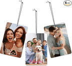 1-6PCS Customized Air Freshener for Cars, Personalized Car Air Freshener Picture Rectangle, Customized Car Accessories, Custom Photo Gifts for Men Women Mom Birthday Mother's Day