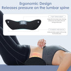 Lumbar Support Pillow Ergonomic Memory Foam Lumbar Pillow, Relieve Back Pain, CMFY Breathable & Detachable & Washable, Neo Cushion Lower Back Pillow for Office Chairs, Car Seats (Black)