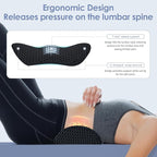 Lumbar Support Pillow, Memory Foam Lumbar Pillow for Lower Back Pain Relief, Back Support Pillow for Office Chair, Car Seat - Black