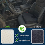 Gel Seat Cushion for Car Office - Memory Foam Pain Relief Chair Pillow Cushions - Tailbone Sciatica Coccyx Butt Lumbar Support Pad for Sitting Driving Traveling, Velvet, Black