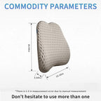 Memory Foam car Lumbar Support Pillow - Memory Foam Back Cushion - Used for car Seats, Office Chairs, recliners, Sofas, etc. (Beige)