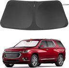 Windshield Sun Shade Custom Fit for 2018-2023 Chevrolet/Chevy Traverse Accessories Foldable Sunshade Sun Blocker Protect Car from Sun Rays & Heat Damage Keep Car Cooler