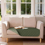 gogobunny 100% Double Sided Waterproof Dog Blanket Soft Pet Bed Cover Reversible Protect Furniture Couch Sofa Car for Puppy Large Dog Cat (Dark Olive/Light Olive, 32x53 Inch (Pack of 1))