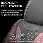 Coverado Car Seat Covers, Front Covers for Cars, Car Seat Cover Front Seats, Automotive Seat Cover, Waterproof, Leather Car Seat Cushion, Universal Interior Seat Protectors for Most Cars Black