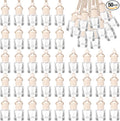 50 Pcs Hanging Car Air Freshener Car Diffuser Bottles Empty Glass Perfume Bottles Freshener Diffuser Bottle Pendant for Essential Oil Fragrance Aromatherapy Bottle Ornament (Cylinder)