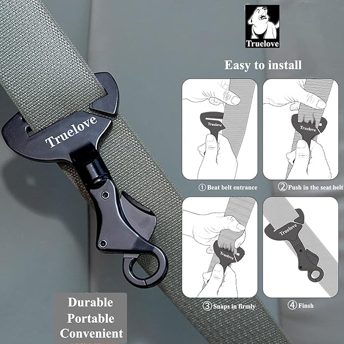 Dog Seat Belt Clip Universal Dog Car Restraint - Portable Vehicle Seatbelt Harness for Pet Car Travel(Purple)