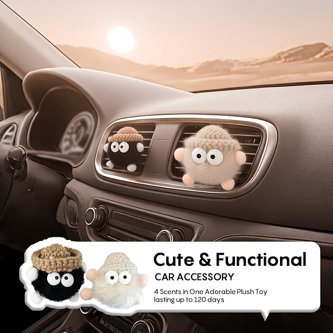 Car Air Freshener for Women 2 Pack Cute Car Accessories for Women Interior- 4 Different Scent Car Diffuser, 30+ Days Long Lasting Automotive Fresheners Perfect Car Decor